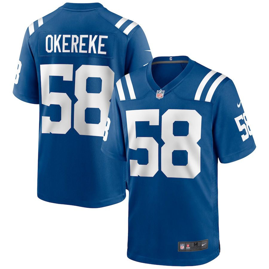 Men Indianapolis Colts #58 Bobby Okereke Nike Royal Game NFL Jersey